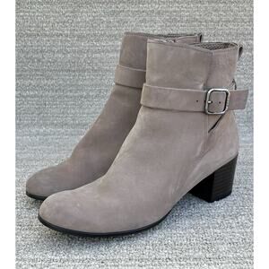 ECCO Dress Classic 35MM Bucke Ankle Taupe Suede Boots Women's Size 6.5 US